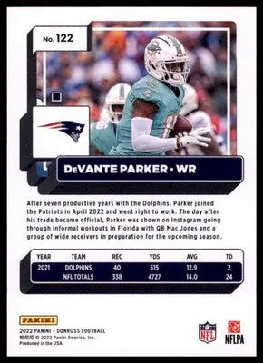 2022 Donruss DeVante Parker 122 New England Patriots - Football Card Single