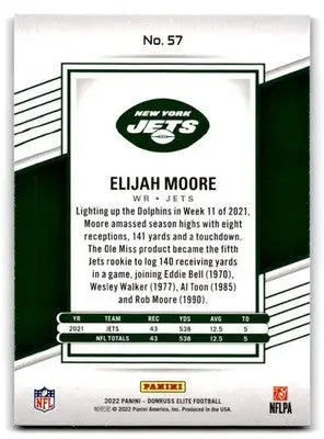 2022 Donruss Elite #57 Elijah Moore - Football Card Single