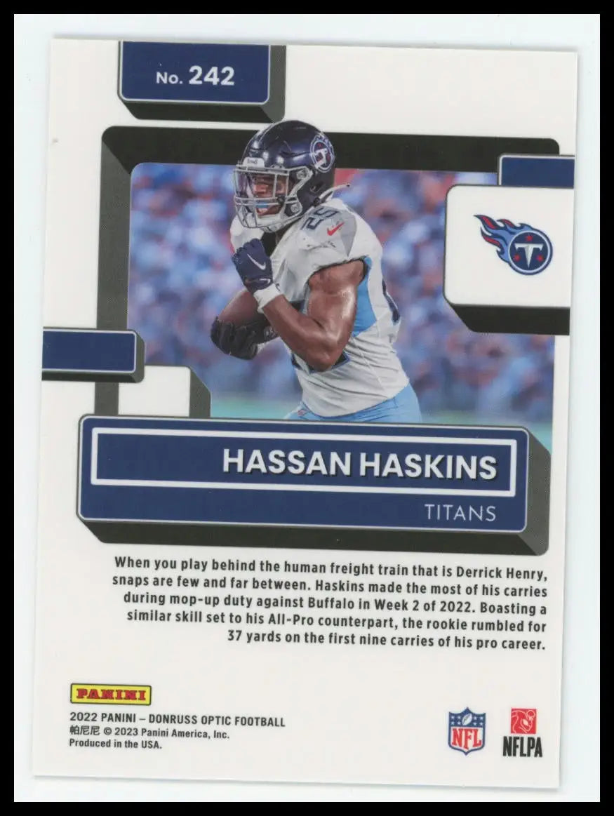 2022 Donruss Optic Hassan Haskins RC 242 Tennessee Titans - Football Card Single