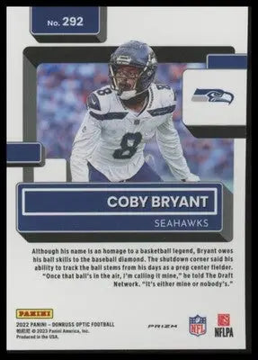 2022 Donruss Optic - Purple Shock Coby Bryant 292 Seattle Seahawks - Football Card Single