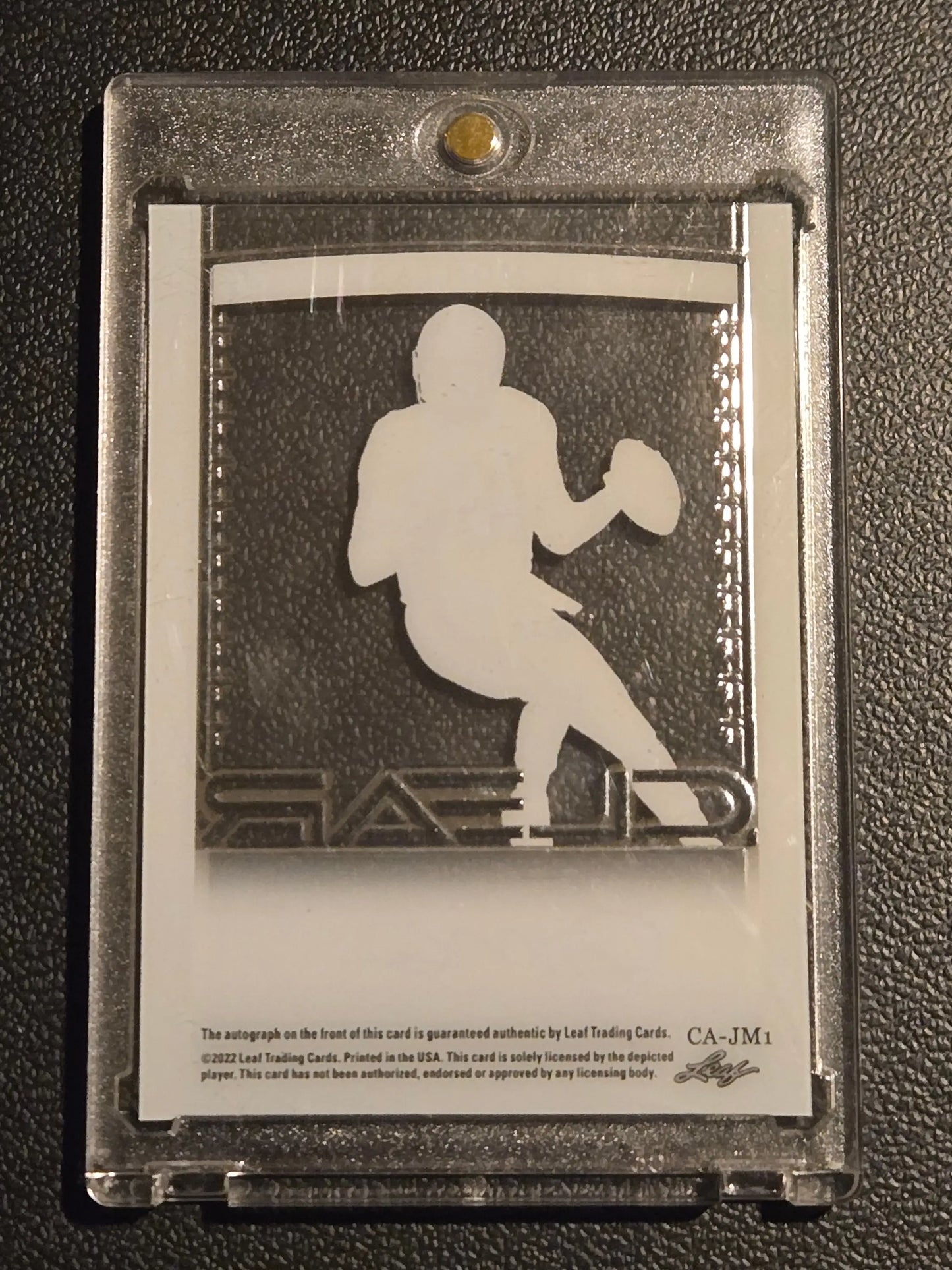2022 Leaf Trinity #CA-JM1 Joe Montana Clear Autographs Silver #/99 - Football Card Single