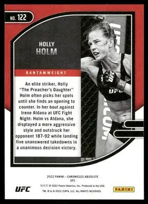 2022 Panini Absolute UFC Holly Holm #122 Mixed Martial Arts (MMA) - UFC/MMA Card Single