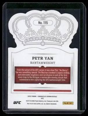 2022 Panini Chronicles Crown Royale UFC Petr Yan #115 Bronze - UFC/MMA Card Single