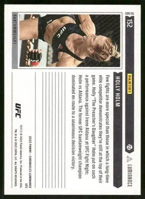 2022 Panini Chronicles Luminance UFC Holly Holm #152 Mixed Martial Arts (MMA) - UFC/MMA Card Single