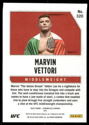 2022 Panini Chronicles Phoenix UFC Marvin Vettori #320 Mixed Martial Arts - UFC/MMA Card Single