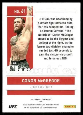 2022 Panini Chronicles UFC Conor McGregor #61 MMA - UFC/MMA Card Single