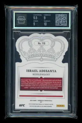 2022 Panini Chronicles UFC Crown Royale Israel Adesanya #116 MMA Arena Club 9.5 - UFC/MMA Card Single