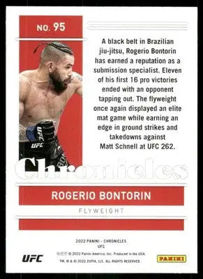 2022 Panini Chronicles UFC Rogerio Bontorin #95 RC Mixed Martial Arts (MMA) - UFC/MMA Card Single