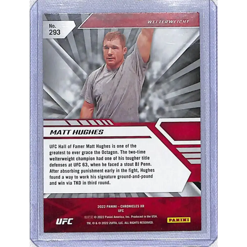 2022 Panini Chronicles XR UFC #293 Matt Hughes NM-MT - UFC/MMA Card Single