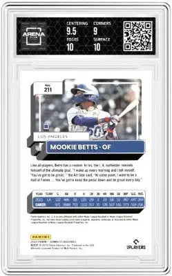 Graded Panini Donruss Mookie Betts baseball trading card 2022 Arena Club 9.5