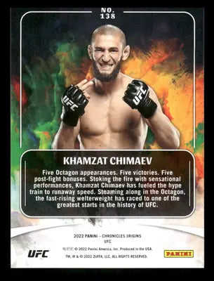 2022 Panini Origins UFC Khamzat Chimaev #138 Mixed Martial Arts (MMA) - UFC/MMA Card Single