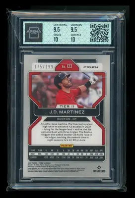 2022 Panini Prizm Blue Mojo J.D. Martinez #123 175/199 Baseball Arena Club 10 - Baseball Card Single