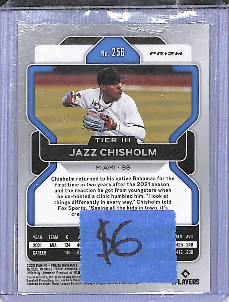 2022 Panini Prizm Tier III #256 Jazz Chisholm NM-MT Miami Marlins
