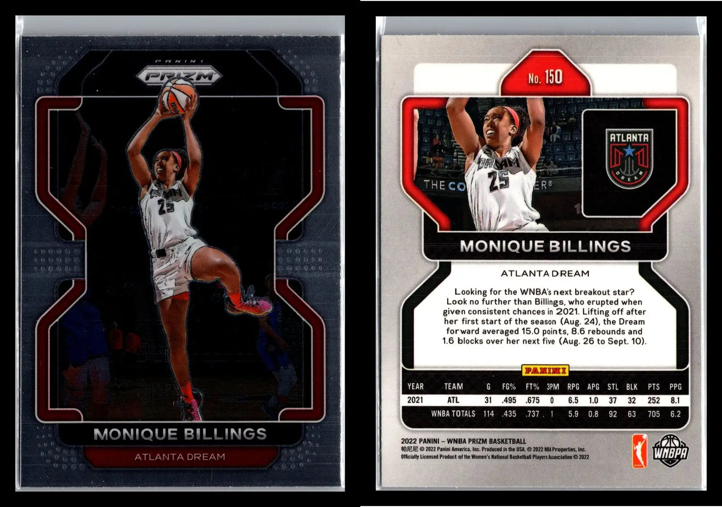 2022 Panini Prizm WNBA #150 Atlanta Dream - Basketball Card Single