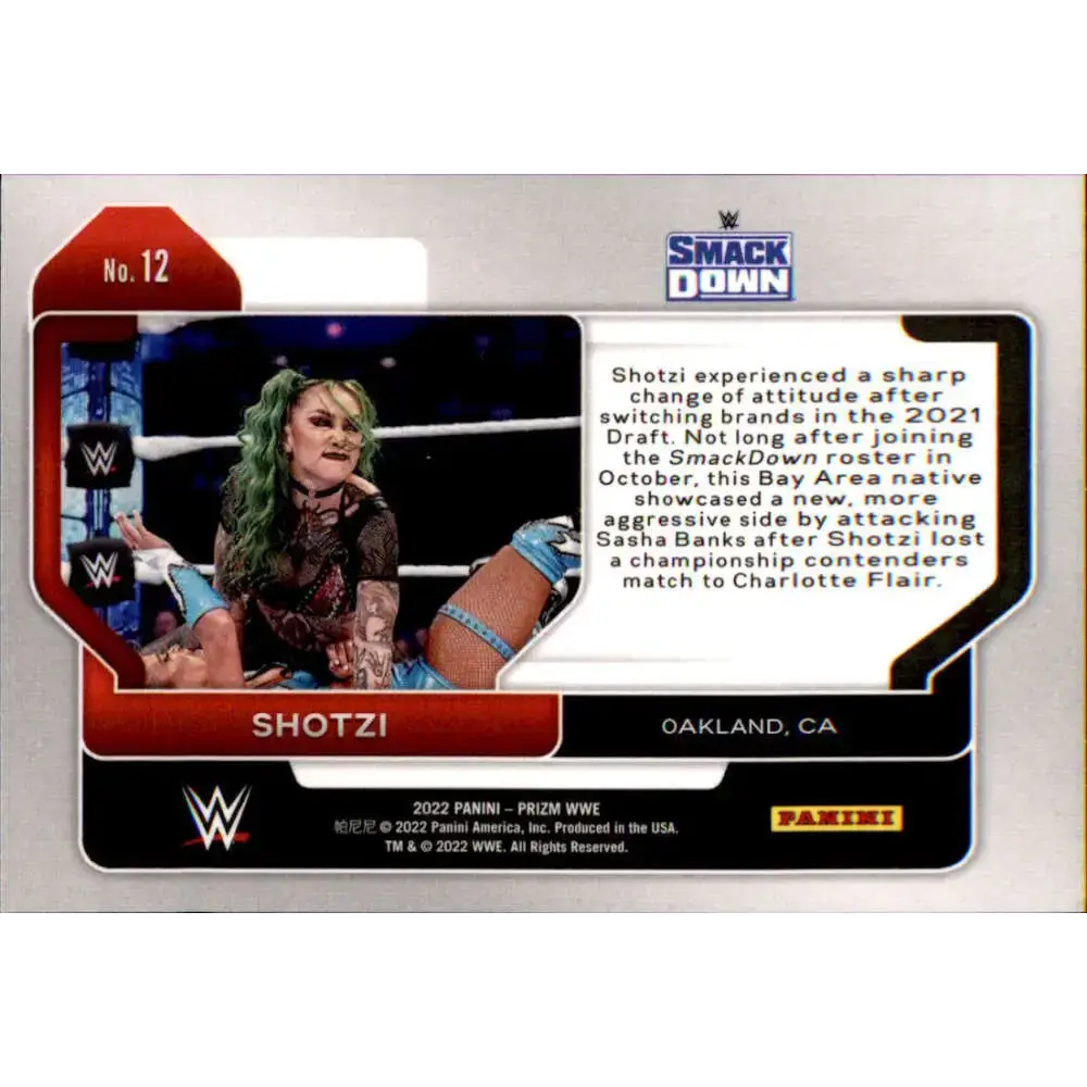 2022 Panini Prizm WWE # 12 Shotzi SmackDown - Non-Sports Card Single