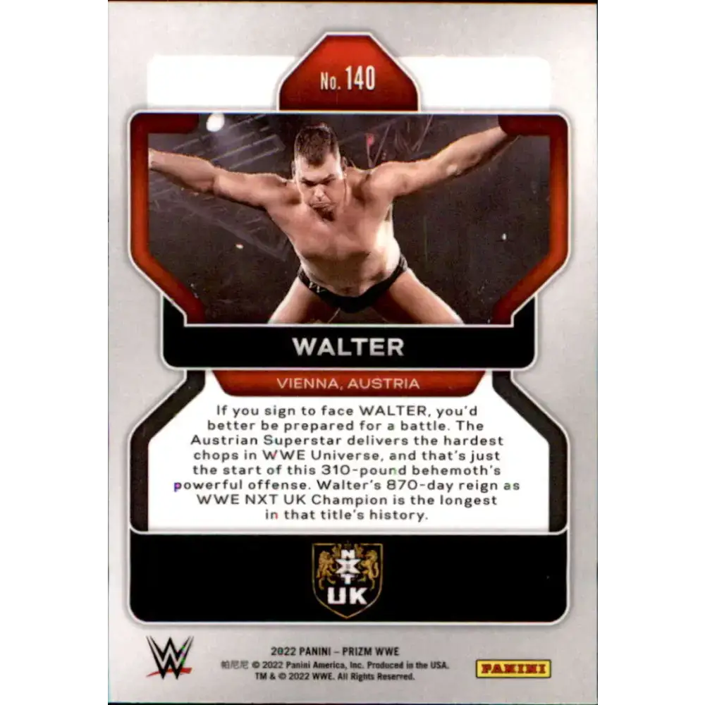2022 Panini Prizm WWE # 140 WALTER NXT UK - Non-Sports Card Single