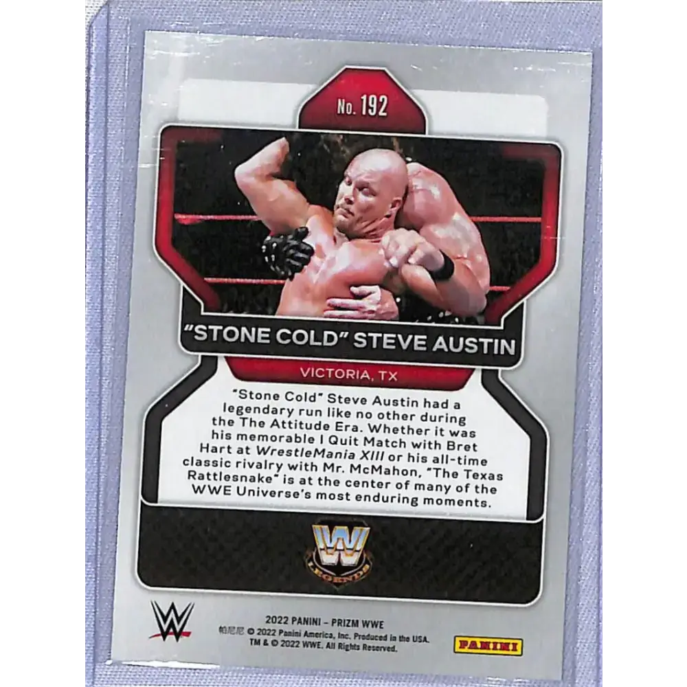 2022 Panini Prizm WWE #192 ’Stone Cold’ Steve Austin NM-MT