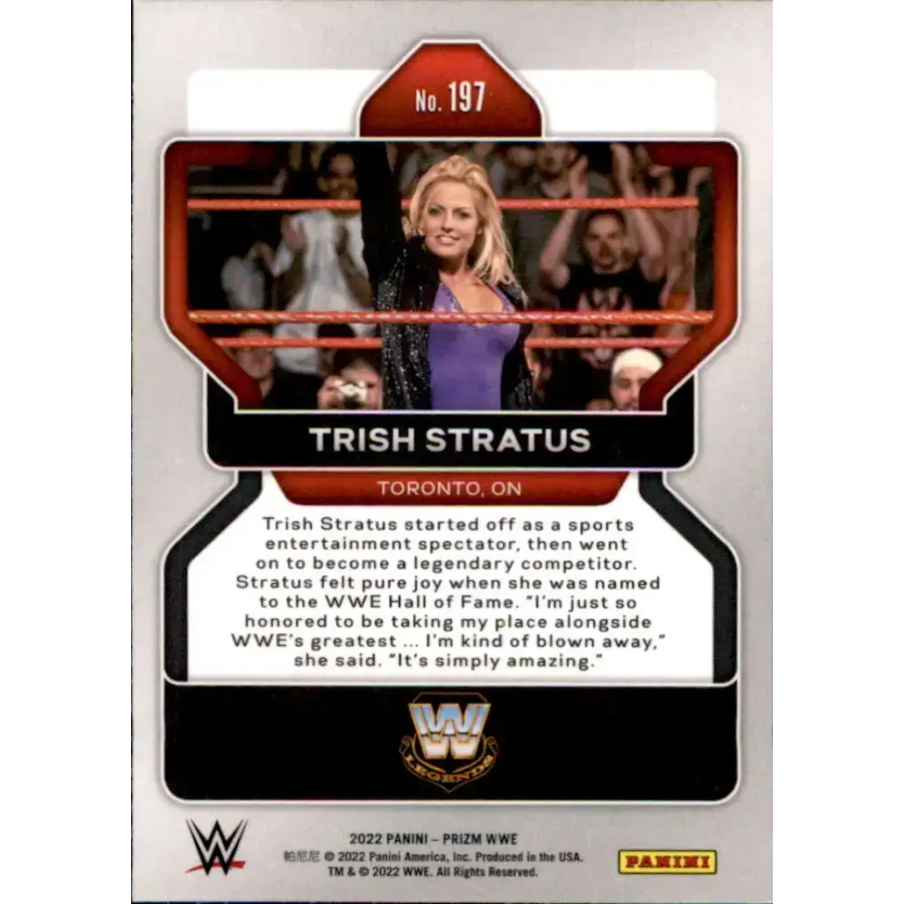 2022 Panini Prizm WWE # 197 Trish Stratus Legend