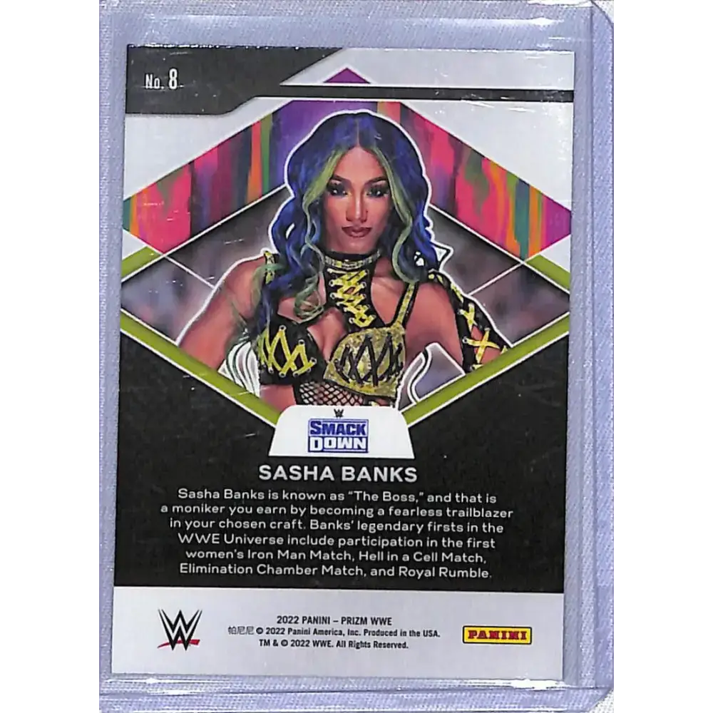 2022 Panini Prizm WWE Fearless #8 Sasha Banks NM-MT - Other