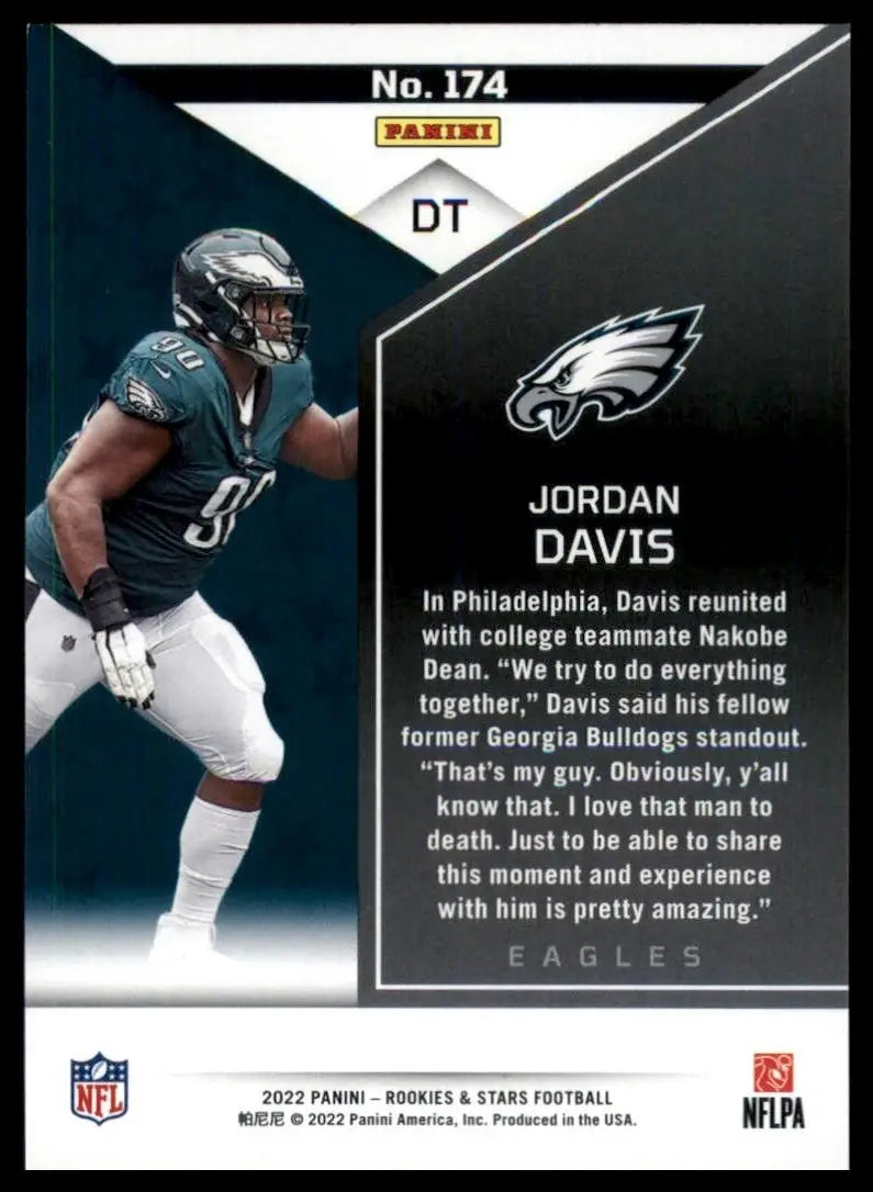 2022 Panini Rookies & Stars Jordan Davis #174 Philadelphia Eagles Football Card