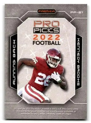 2022 Pro Picks Premier #PP-21 Kennedy Brooks - Football Card Single