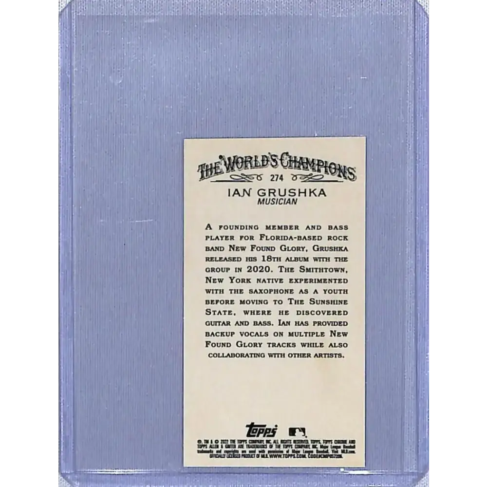 2022 Topps Allen and Ginter Chrome Mini Refractor #274 Ian Grushka NM-MT Baseball Card - Baseball Card Single