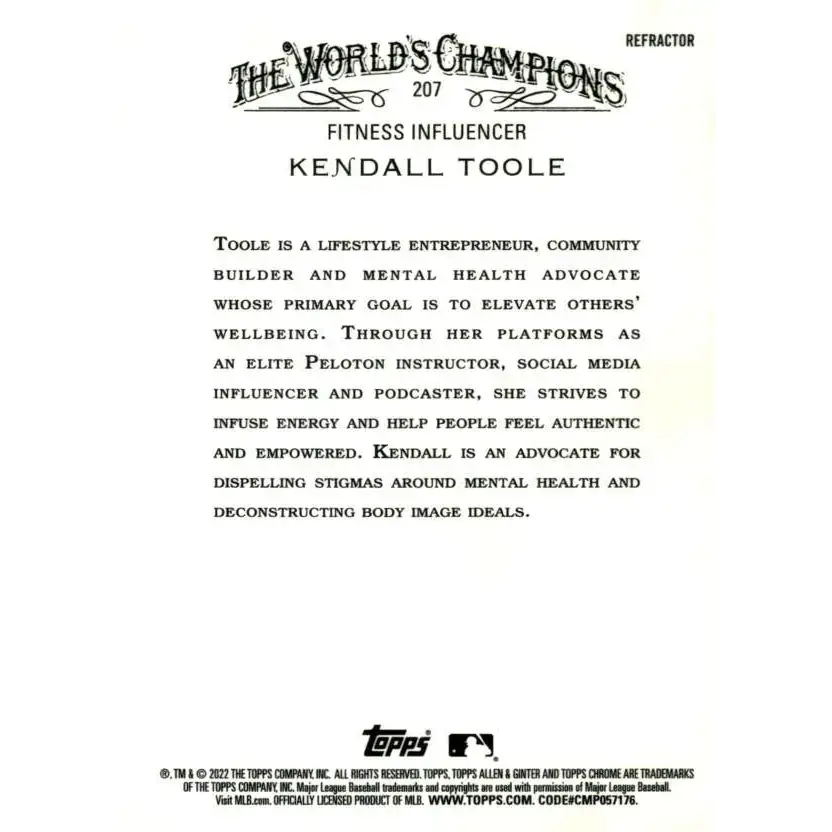 2022 Topps Allen and Ginter Chrome Refractor #207 Kendall Toole NM-MT Baseball Card - Baseball Card Single