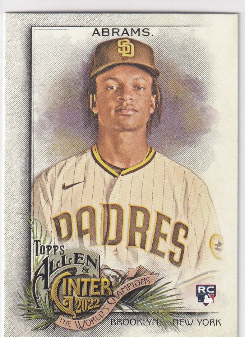 2022 TOPPS ALLEN & GINTER #226 CJ ABRAMS WORLD CHAMPION- SAN DIEGO PADRES - Baseball Card Single