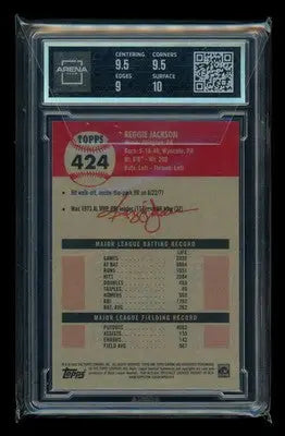 2022 Topps Chrome Platinum Anniversary Reggie Jackson #424 Arena Club 9.5 - Baseball Card Single
