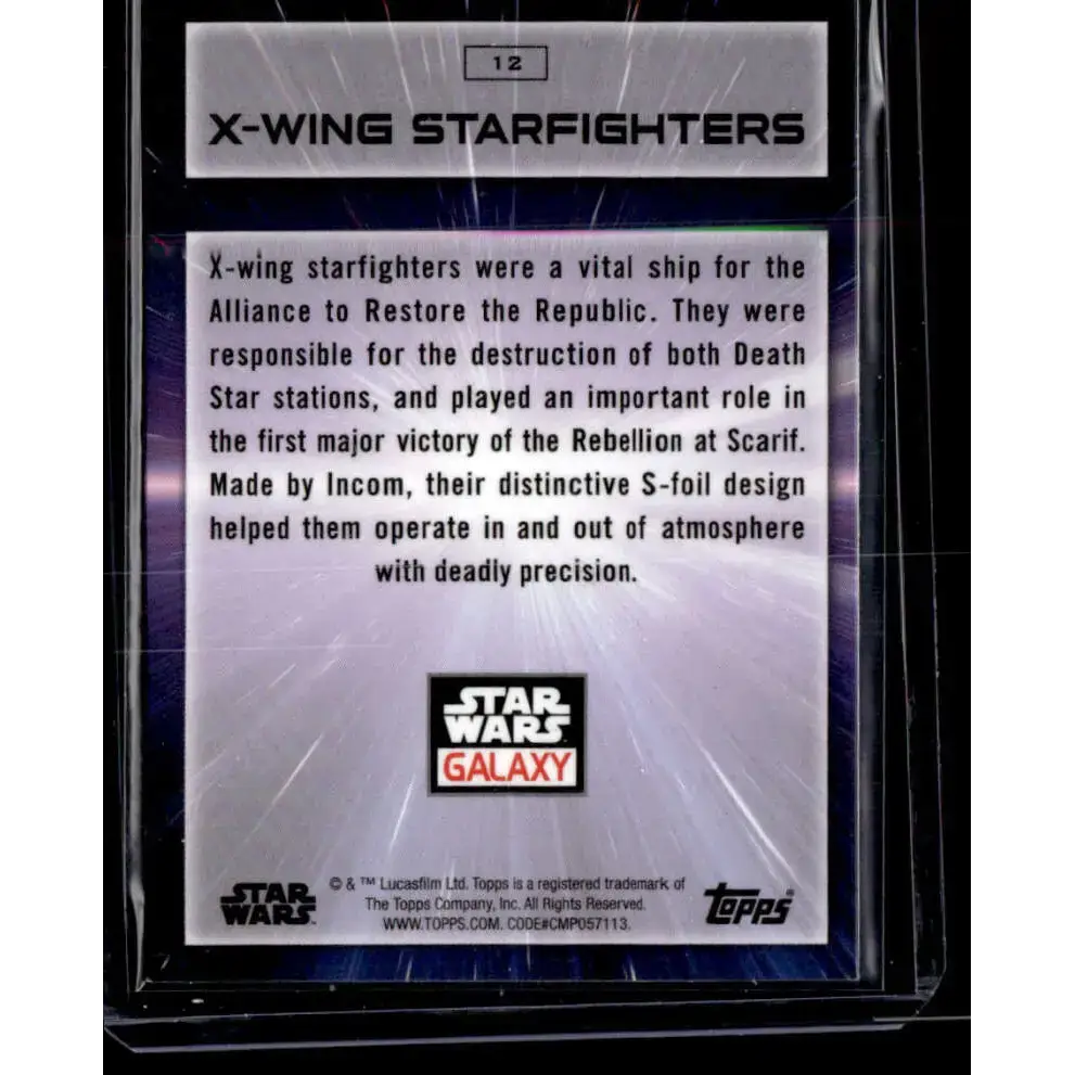 2022 Topps Chrome Star Wars Galaxy #12 X-wing Starfighters NonSport - Star Wars Card Single