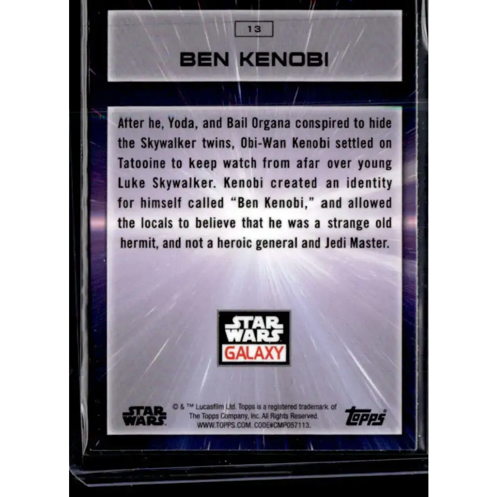 2022 Topps Chrome Star Wars Galaxy #13 Ben Kenobi NonSport - Star Wars Card Single