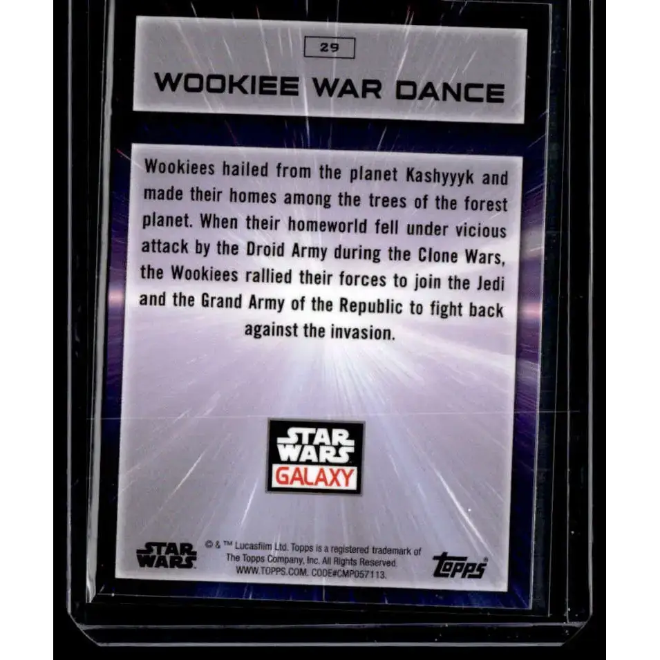 2022 Topps Chrome Star Wars Galaxy #29 Wookiee War Dance NonSport - Star Wars Card Single