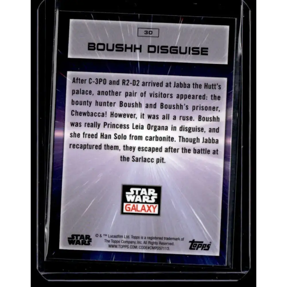 2022 Topps Chrome Star Wars Galaxy #30 Boushh Disguise NonSport - Star Wars Card Single