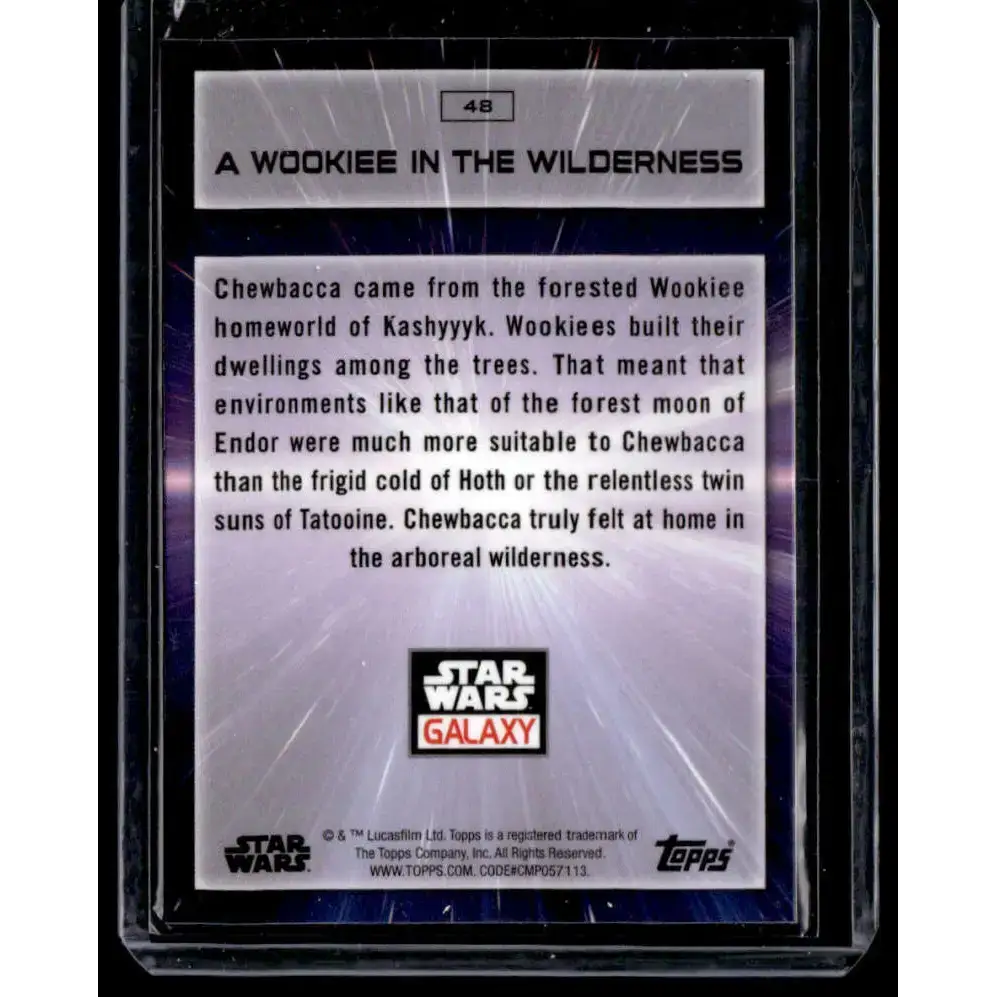 2022 Topps Chrome Star Wars Galaxy #48 A Wookiee in the Wilderness NonSport - Star Wars Card Single