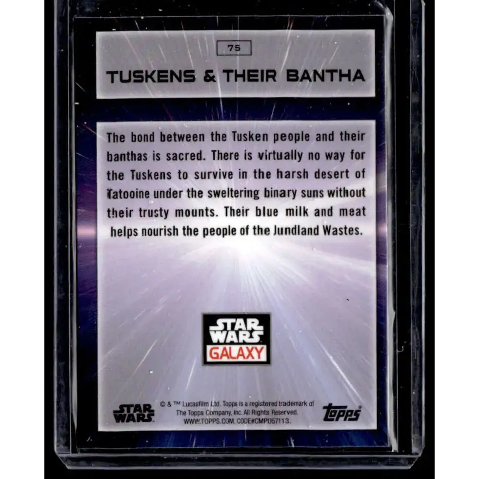 2022 Topps Chrome Star Wars Galaxy #75 Tuskens & Their Bantha NonSport - Star Wars Card Single
