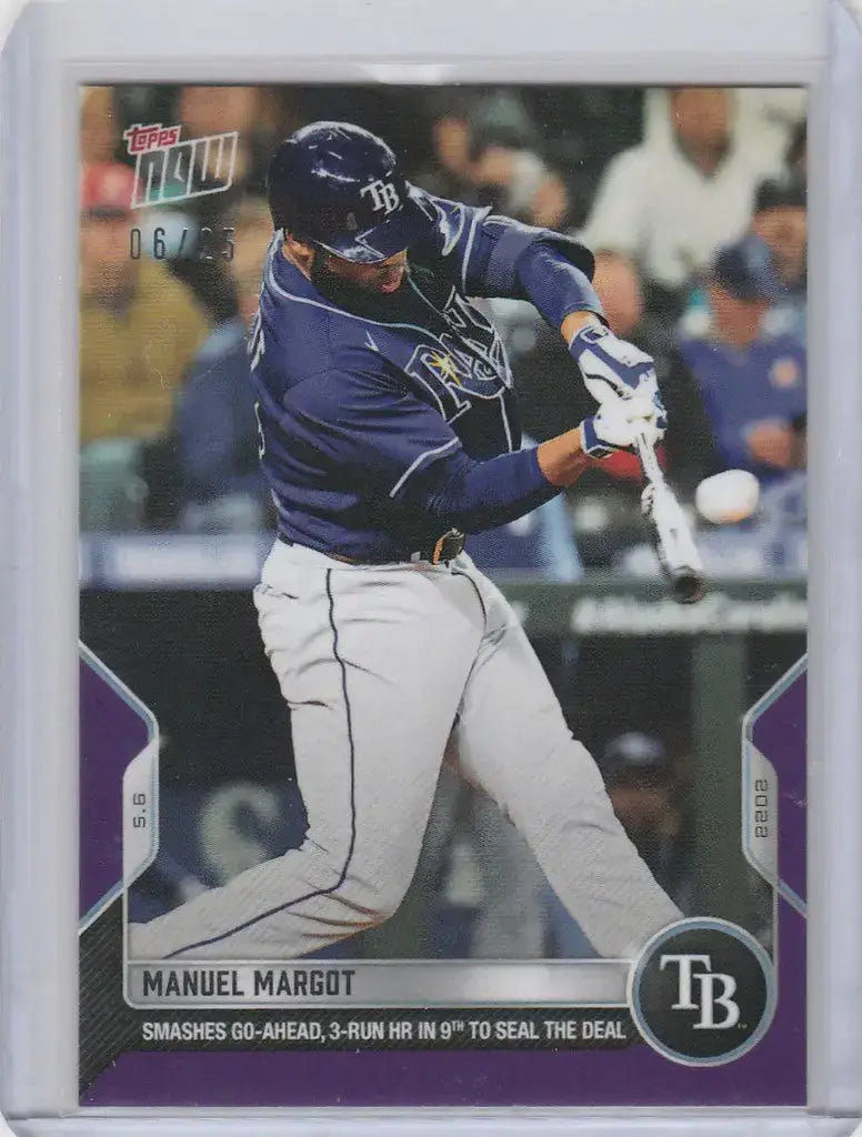 2022 TOPPS NOW PARALLEL #133 MANUEL MARGOT TAMPA BAY RAYS 6/25 - Baseball Card Single