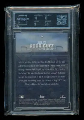 2022 Topps Stadium Club Dynasty and Destiny Wave Julio Rodriguez #3B RC AC 9.5 - Baseball Card Single