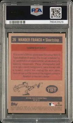 2022 Topps Throwback Thursday #26 Wander Franco Throwback Thursday PSA 9 - Baseball Card Single