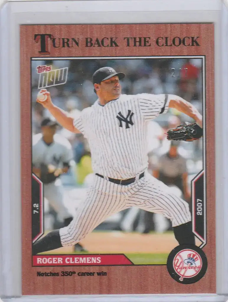 2022 TOPPS TURN BACK THE CLOCK CHERRY PARALLEL #94 ROGER CLEMENS YANKEES 2/7 - Baseball Card Single