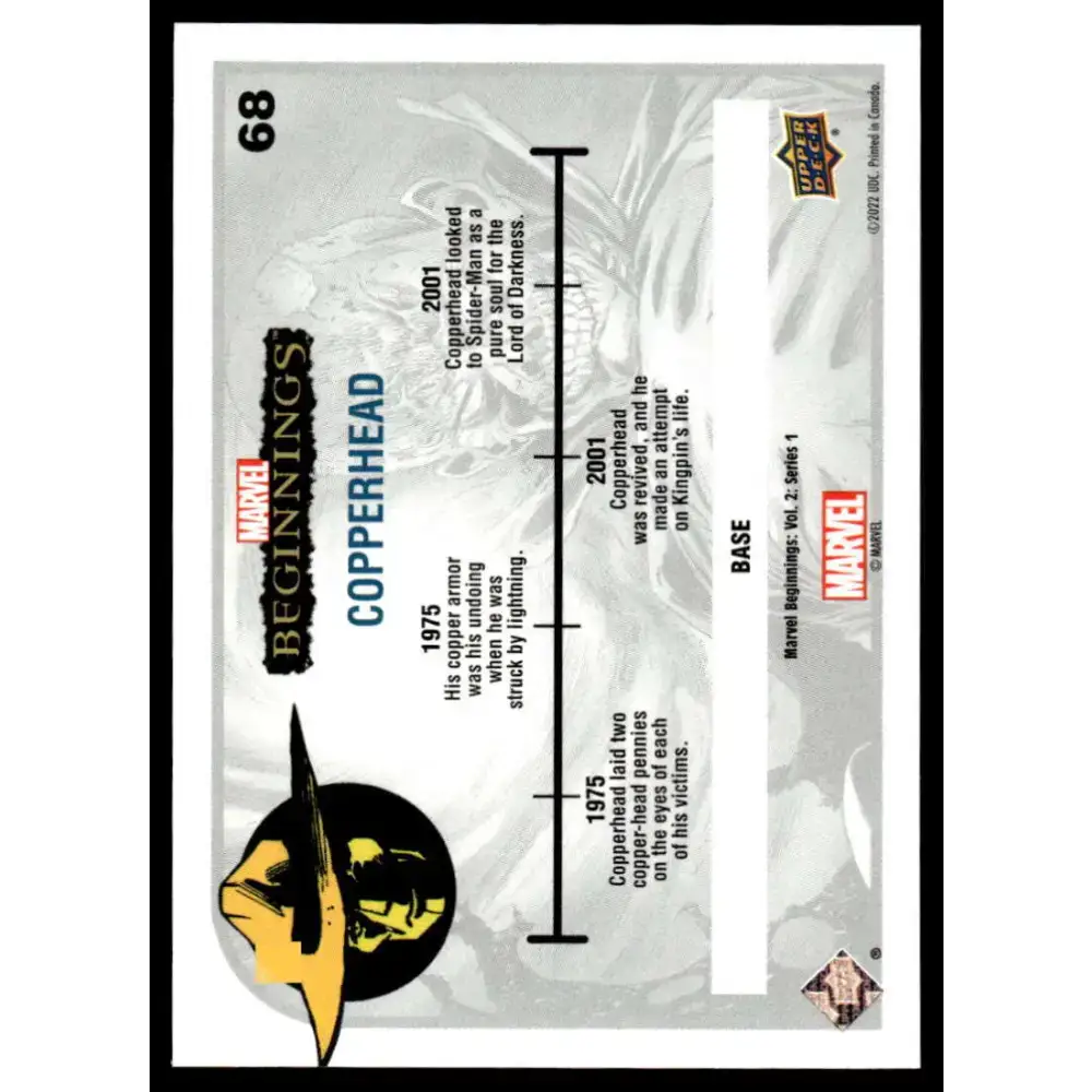 2022 Upper Deck Marvel Beginnings Vol. 2 Series 1 #68 Copperhead NonSport - Marvel Card Single