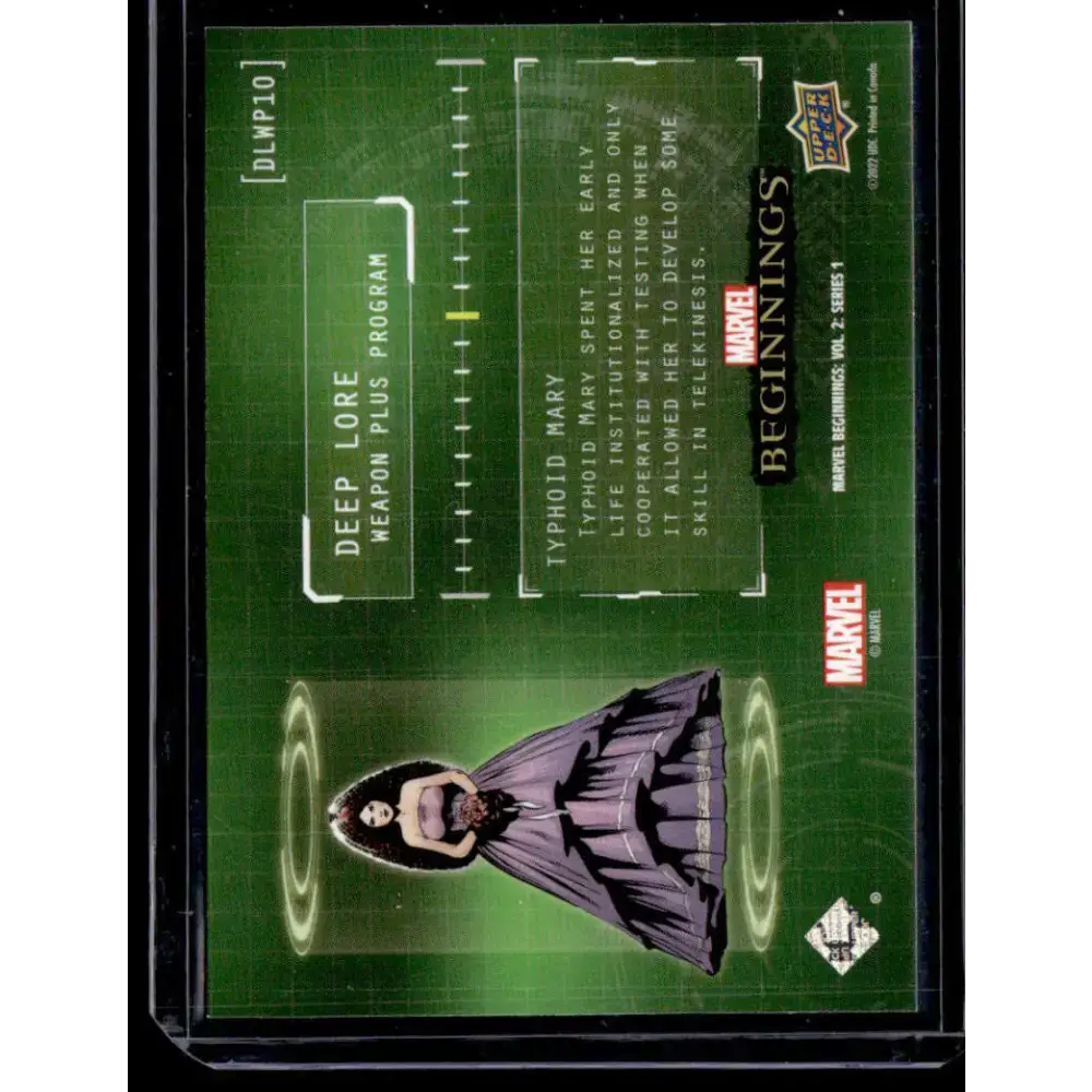 2022 Upper Deck Marvel Beginnings Vol. 2 Series 1 Deep Lore - Weapons Plus #DLWP10 Typhoid Mary NM-MT NonSport Card