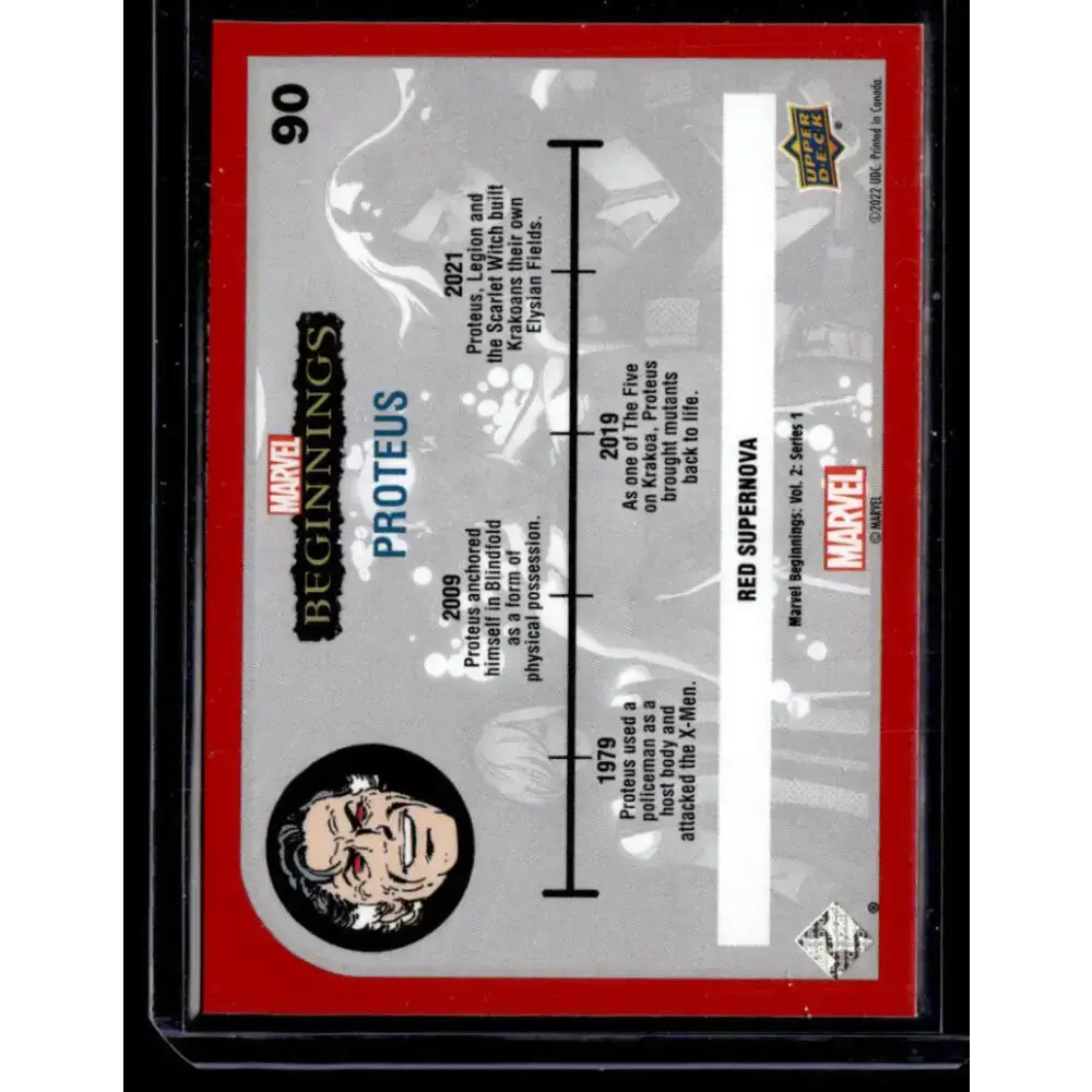2022 Upper Deck Marvel Beginnings Vol. 2 Series 1 Red Supernova #90 Proteus NM-MT NonSport Card - Marvel Card Single