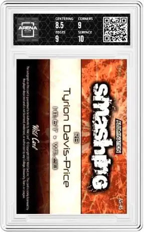 2022 Wild Card Alumination Tyrion Davis-Price #AS-45 Smashing Auto Rainbow09/10 - Football Card Single