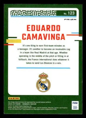 2023-24 Donruss #123 Eduardo Camavinga Optic Argyle