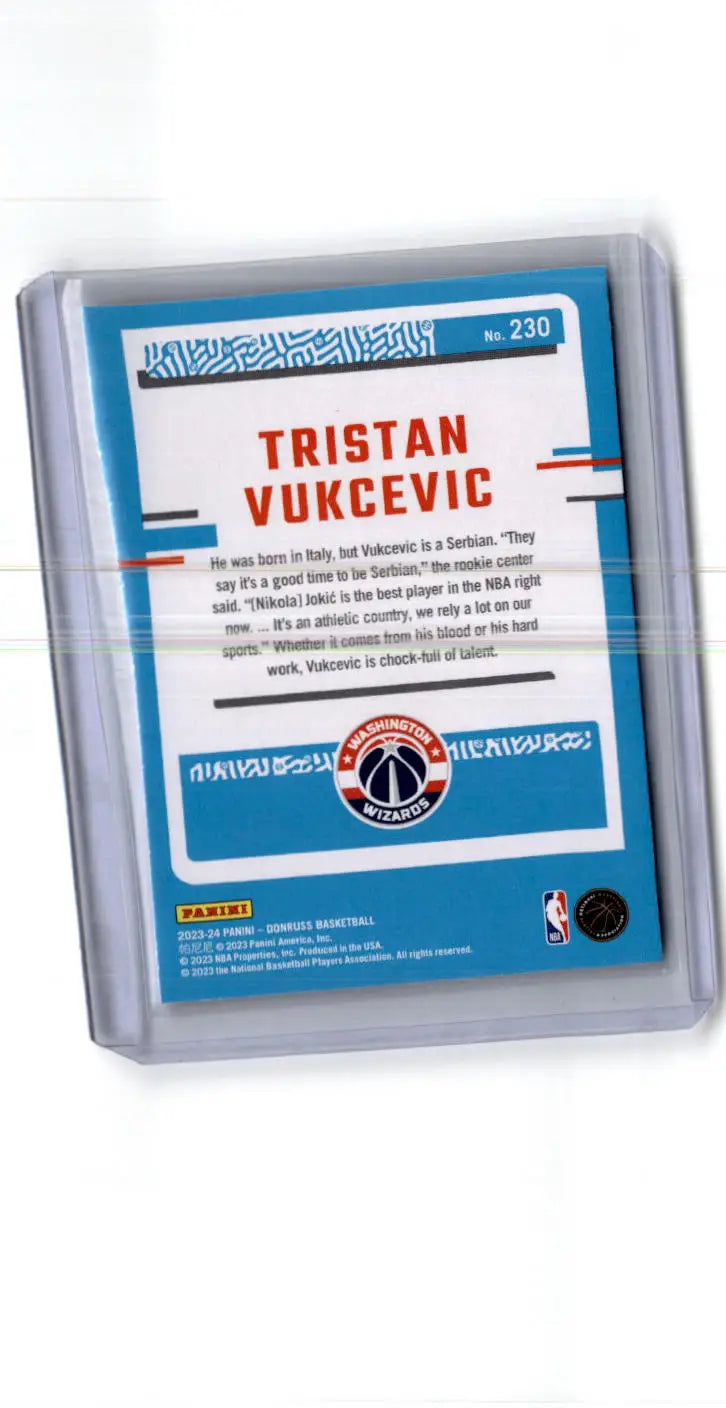 2023-24 Donruss #230 Tristan Vukcevic - Basketball Card Single