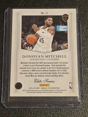 2023-24 Donruss Elite #11 Donovan Mitchell Elite Series - Basketball Card Single