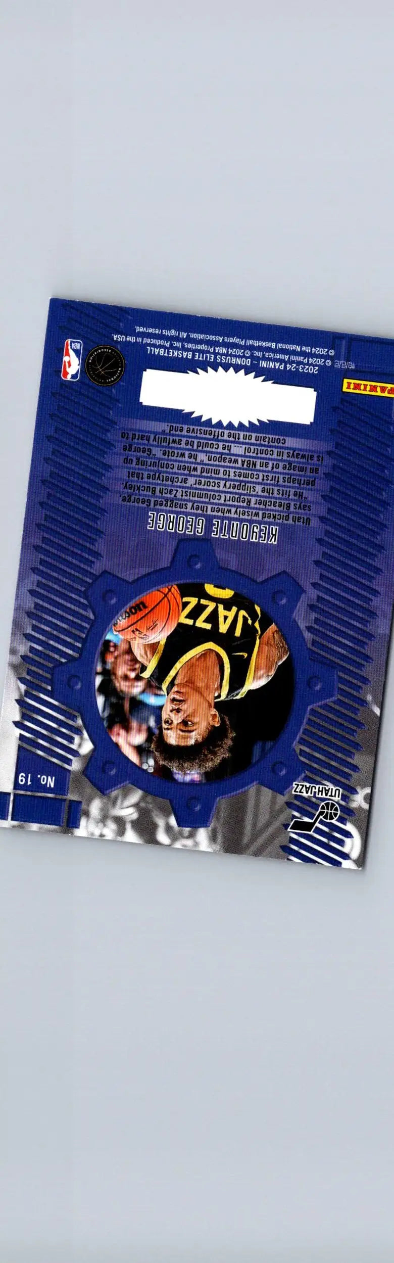 Basketball trading card featuring Keyonte George from Utah Jazz 2023-24 Donruss Elite