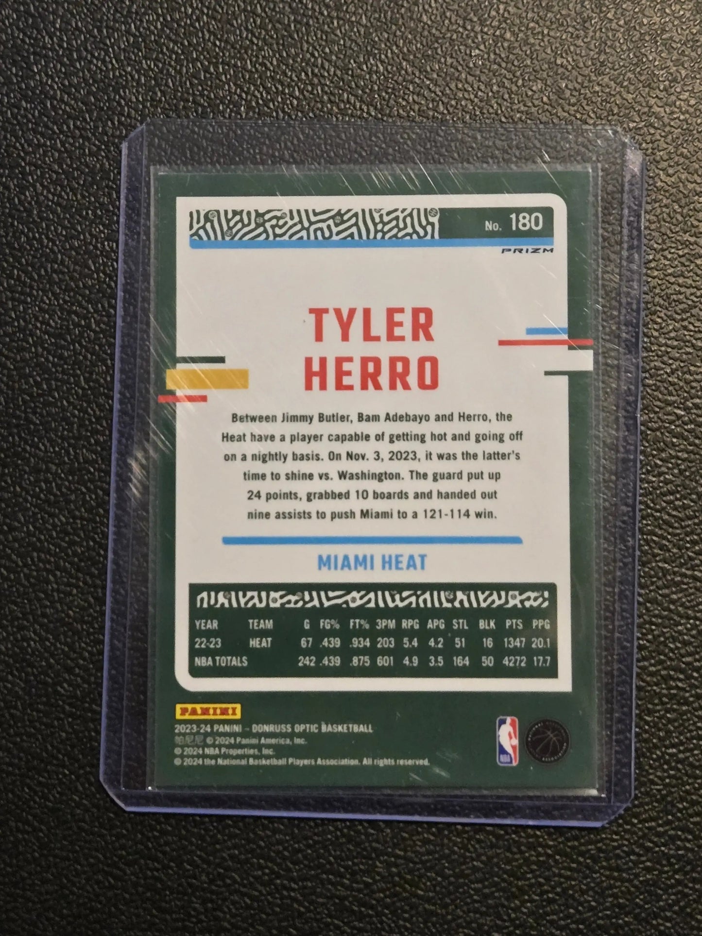 2023-24 Donruss Optic #180 Tyler Herro Holo - Basketball Card Single
