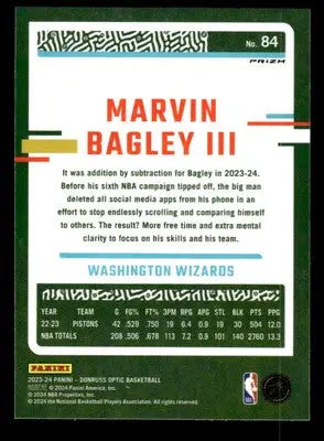 2023-24 Donruss Optic #84 Marvin Bagley III Holo - Basketball Card Single