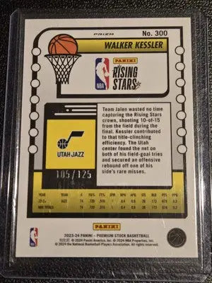 2023-24 Hoops Premium Stock #300 Walker Kessler Orange Ice Prizm 105/125 - Basketball Card Single